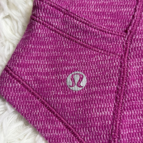 Lululemon Base Runner 1/2 ZipMini Check Pique Raspberry / Raspberry - Picture 6 of 10